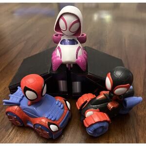 Marvel Spidey and His Amazing Friends 3 Figure Squad Racers Set Motion Kidcore